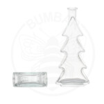 staklena boca u obliku bora od 200 ml prozirna