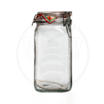 Staklenka modela Fido prozirne boje, sa hermetičkim zatvaračem i gumenom brtvom, zapremnine 1500 ml