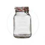 Staklenka modela Fido prozirne boje, sa hermetičkim zatvaračem i gumenom brtvom, zapremnine 2000 ml