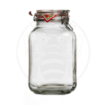 Staklenka modela Fido prozirne boje, sa hermetičkim zatvaračem i gumenom brtvom, zapremnine 3000 ml