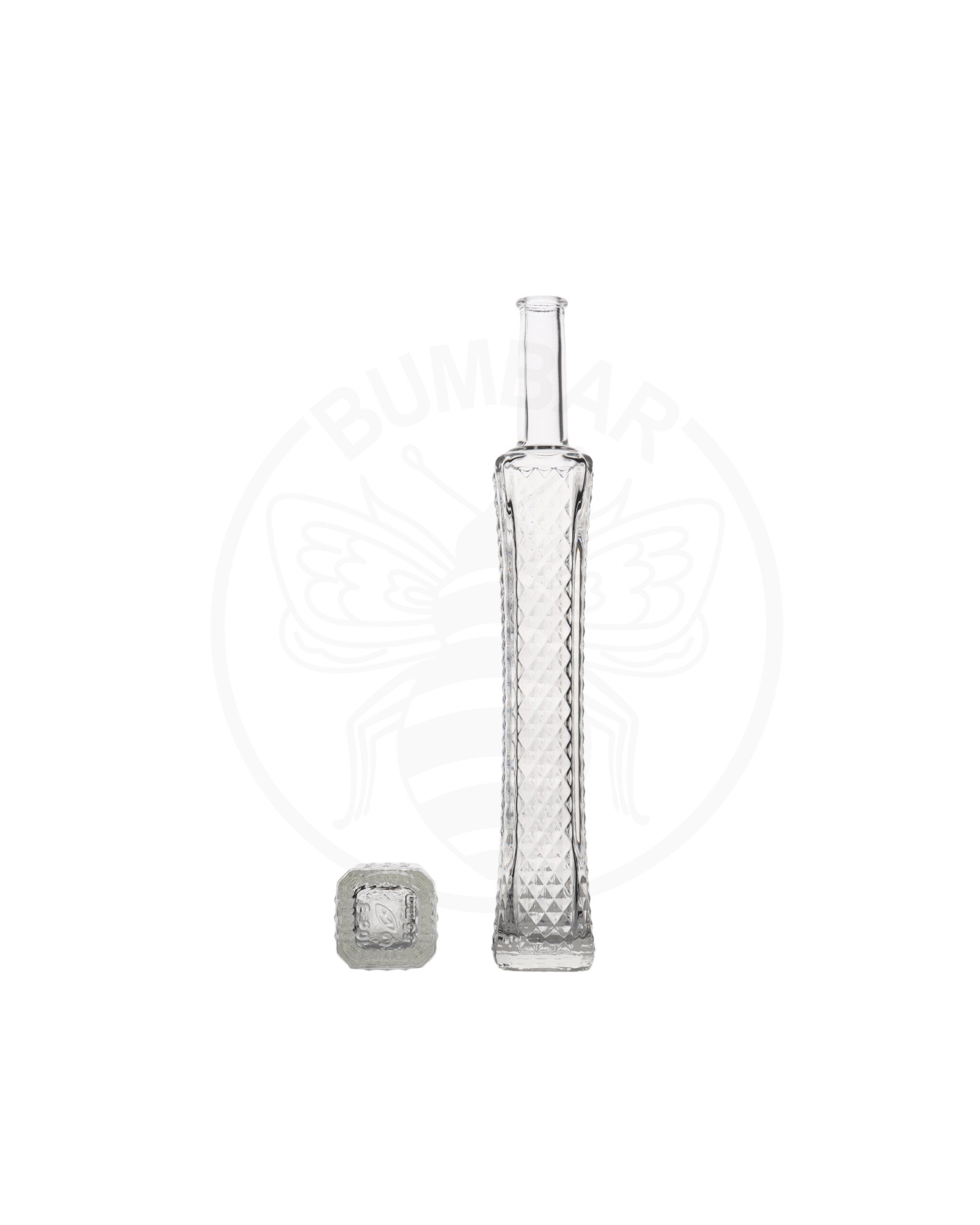 staklena boca Excellence diamantata od 100 ml prozirna