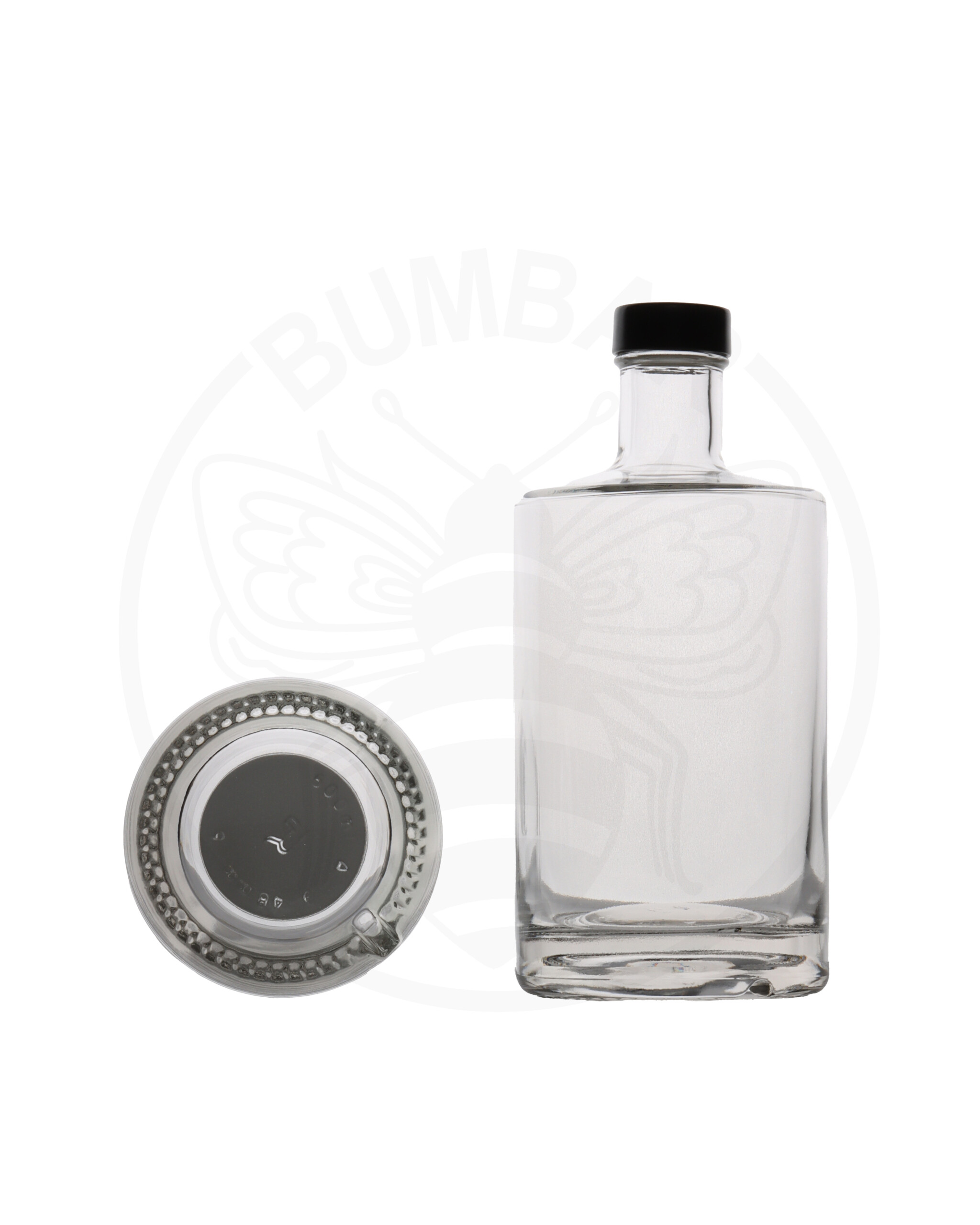 Staklena prozirna boca Johnny od 500 ml s uključenim GPI zatvaračem