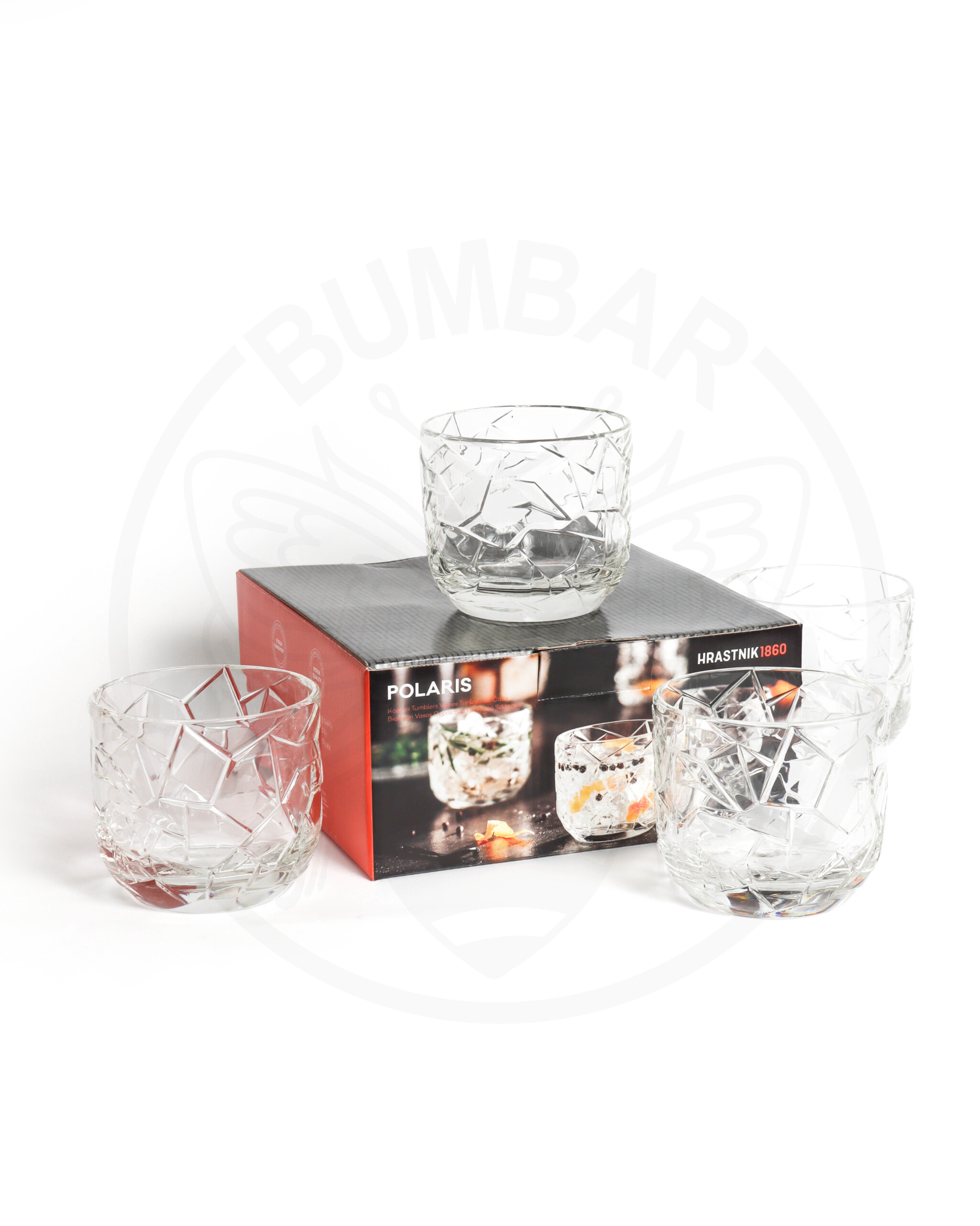 paket od 4 komada staklena čaša Polaris prozirna
