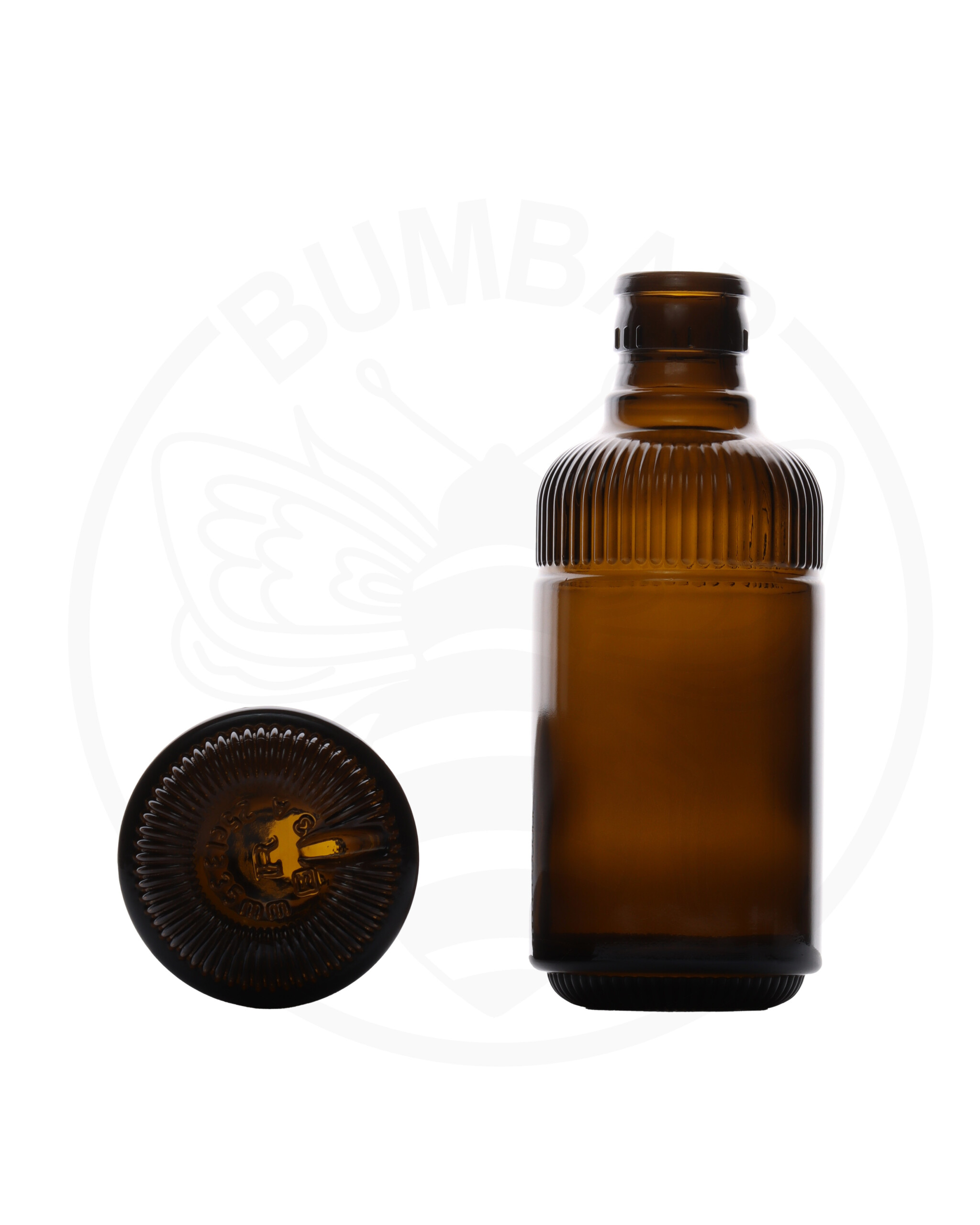 Staklena boca od tamnog stakla Riviera Olia lines od 250 ml s TOP nepropusnim zatvaračem