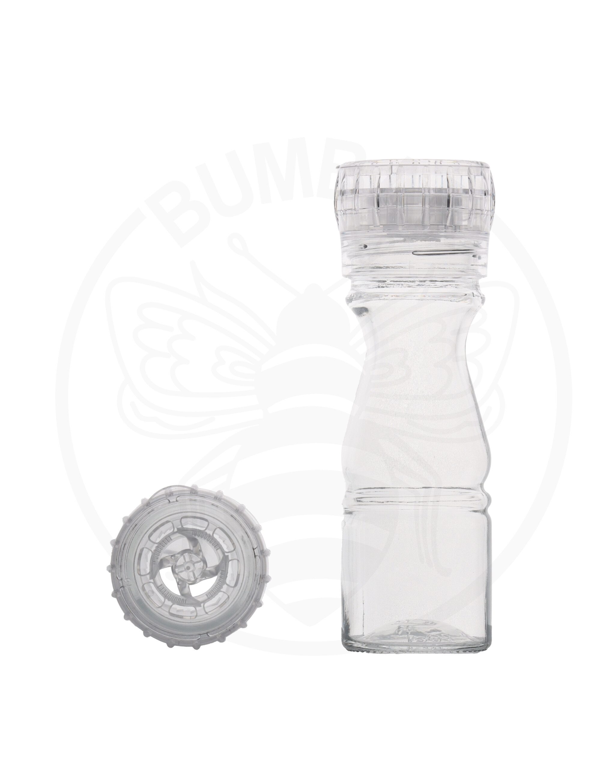 Staklenka od prozirnog stakla Epices od 100 ml sa staklenim mlincem