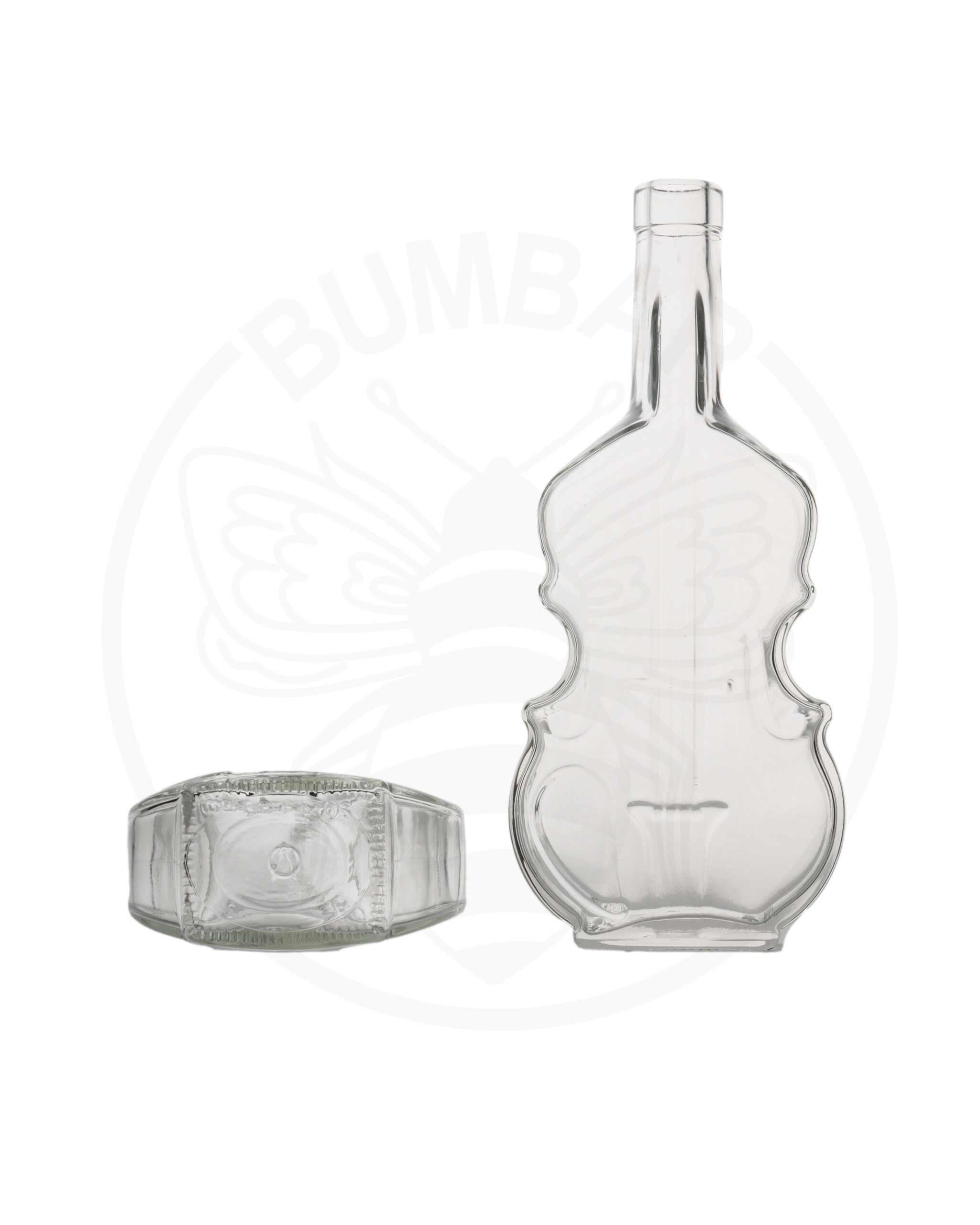 Staklena boca od prozirnog stakla od 500 ml u obliku violine