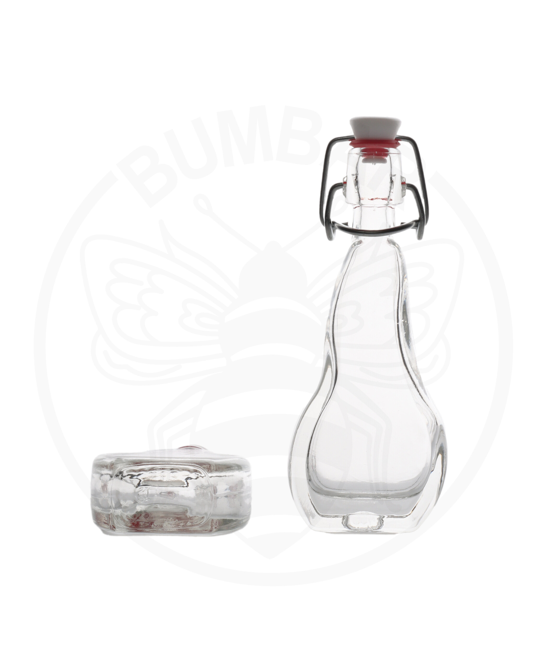 Staklena boca Kruška 40 ml s mehaničkim zatvaračem prozirna