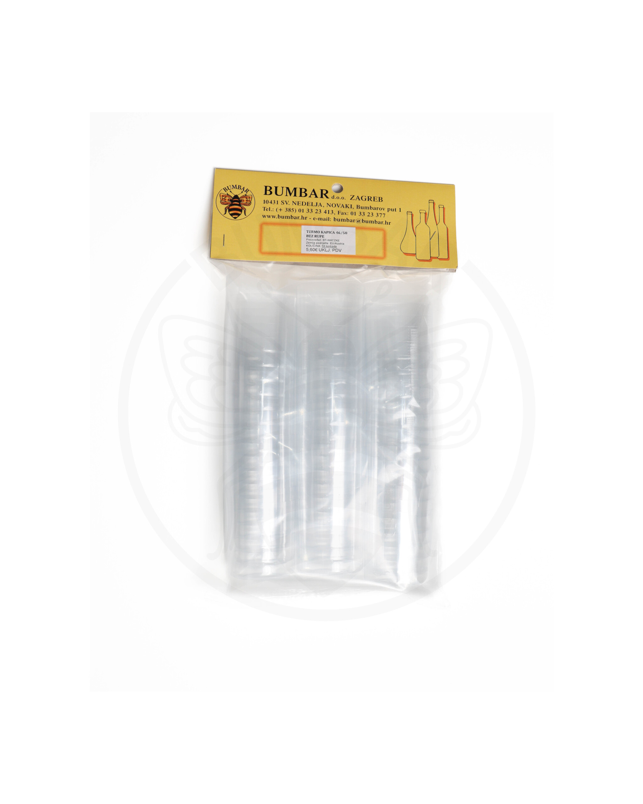 Paket od 20 komada termo kapica 46x50 bez rupe prozirna