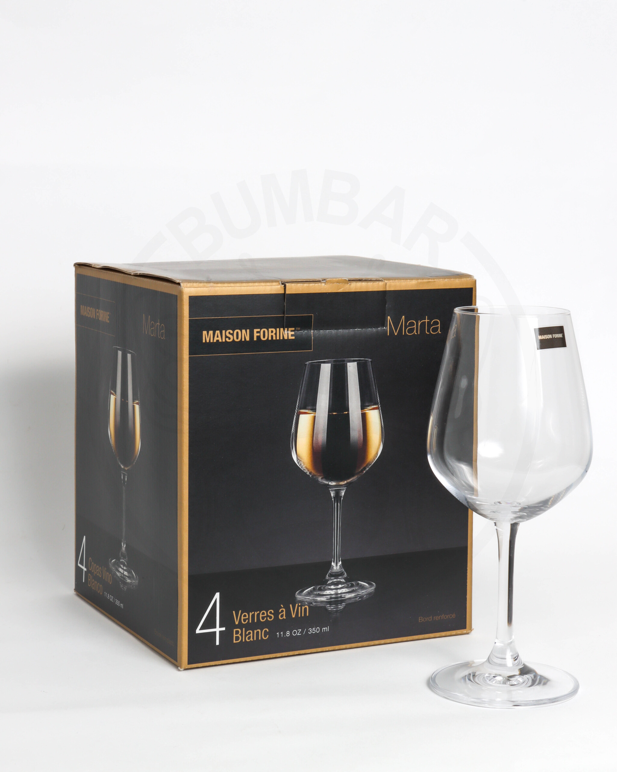 Paket staklenih čaša za bijelo vino Marta sa jednom čašom izvan kutije