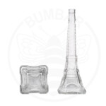 Staklena prozirna boca Eiffel od 500 ml, izgleda na Eiffelov toranj iz Pariza