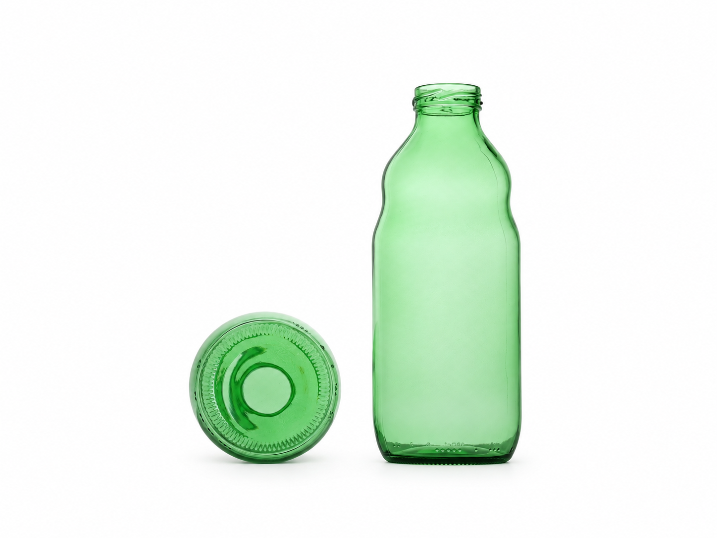 zelena staklena boca za sok od 1000 ml