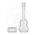 Staklena boca Gitarre zapremnine 500 ml, oblika gitare, prozirne boje