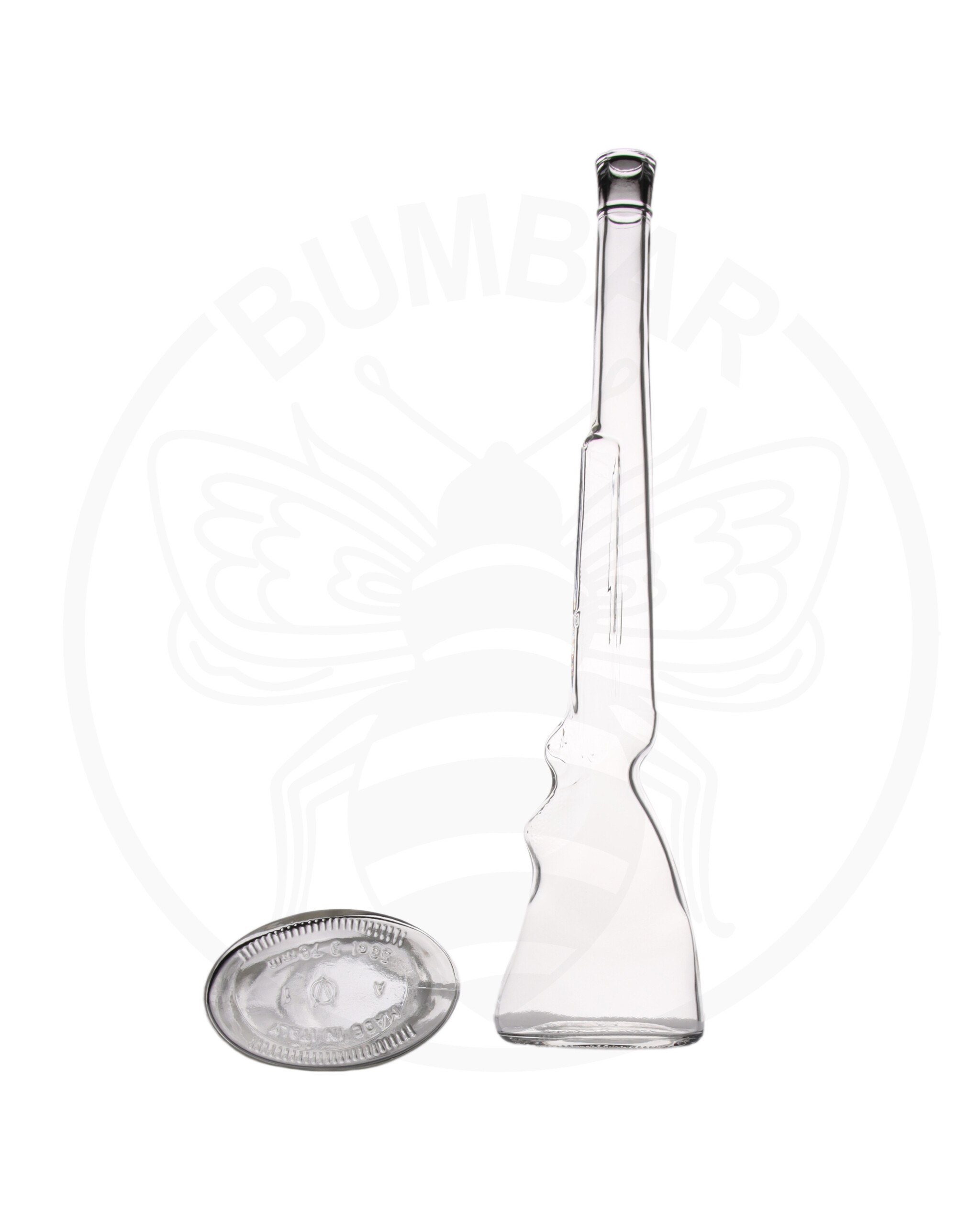 staklena boca u obliku puške od 500 ml prozirna