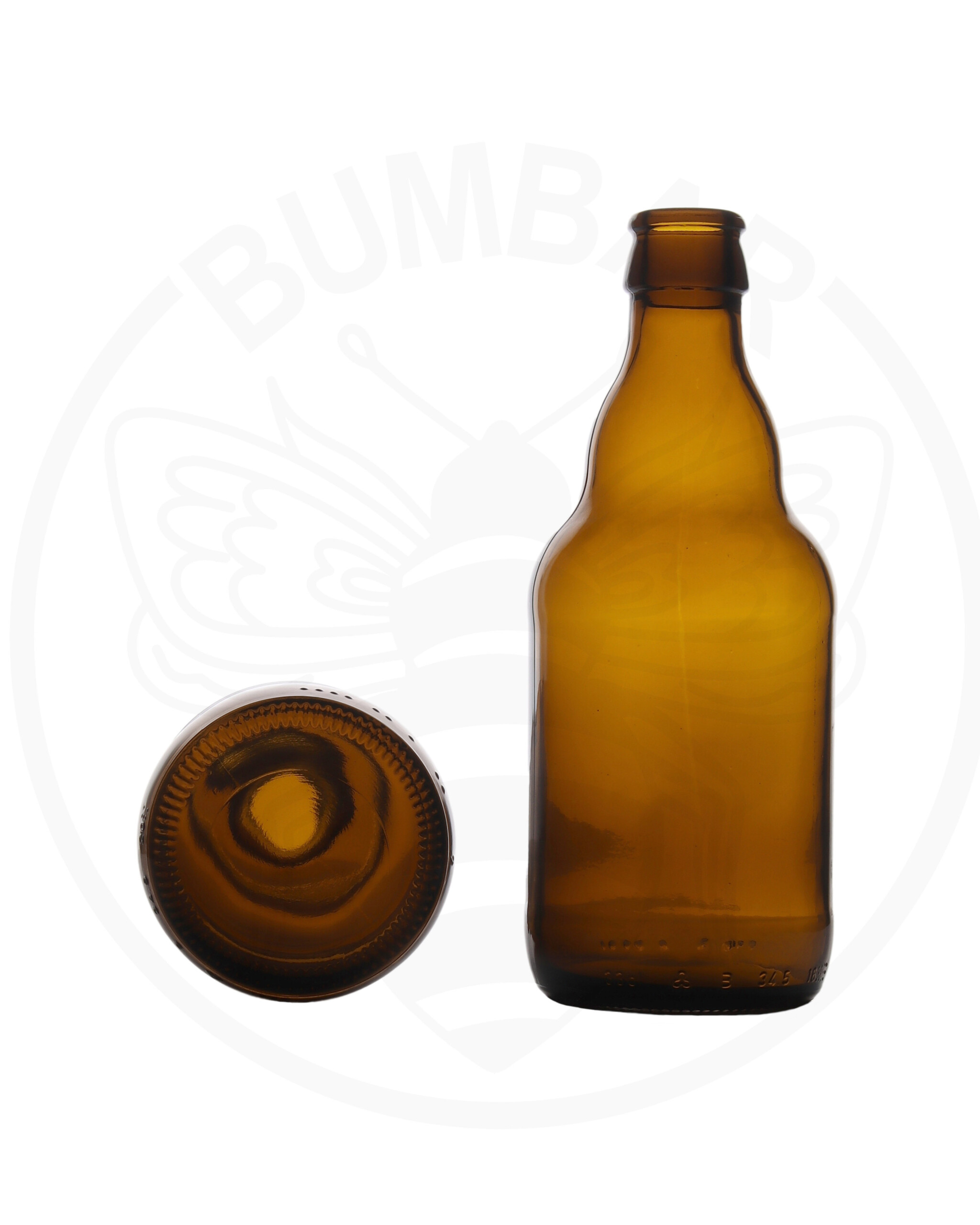 staklena boca za pivo Gambri od 330 ml smeđa