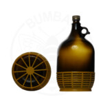 staklena boca Dama u kompletu s košaricom i čepom od 5000 ml tamna