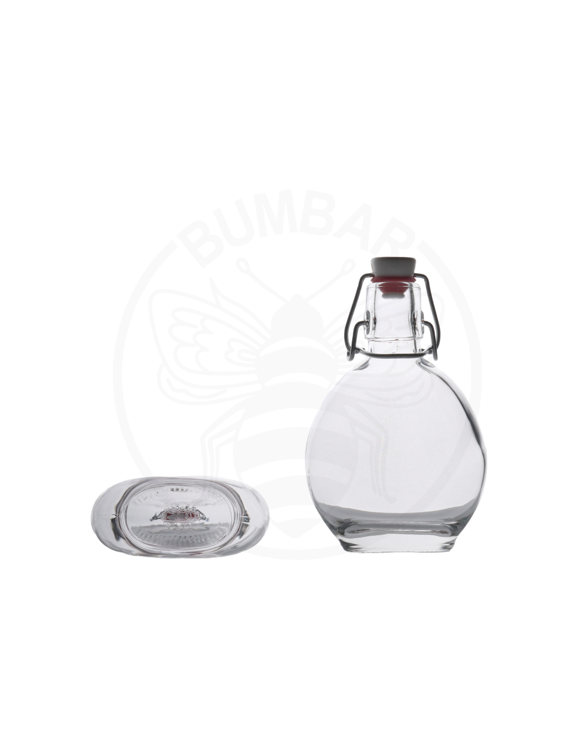 staklena boca Feldflasche od 200 ml prozirna s mehaničkim zatvaračem