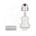 staklena boca oblika gitare od 40 ml prozirna s mehaničkim zatvaračem