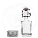 staklena boca King piatta od 40 ml prozirna s mehaničkim zatvaračem