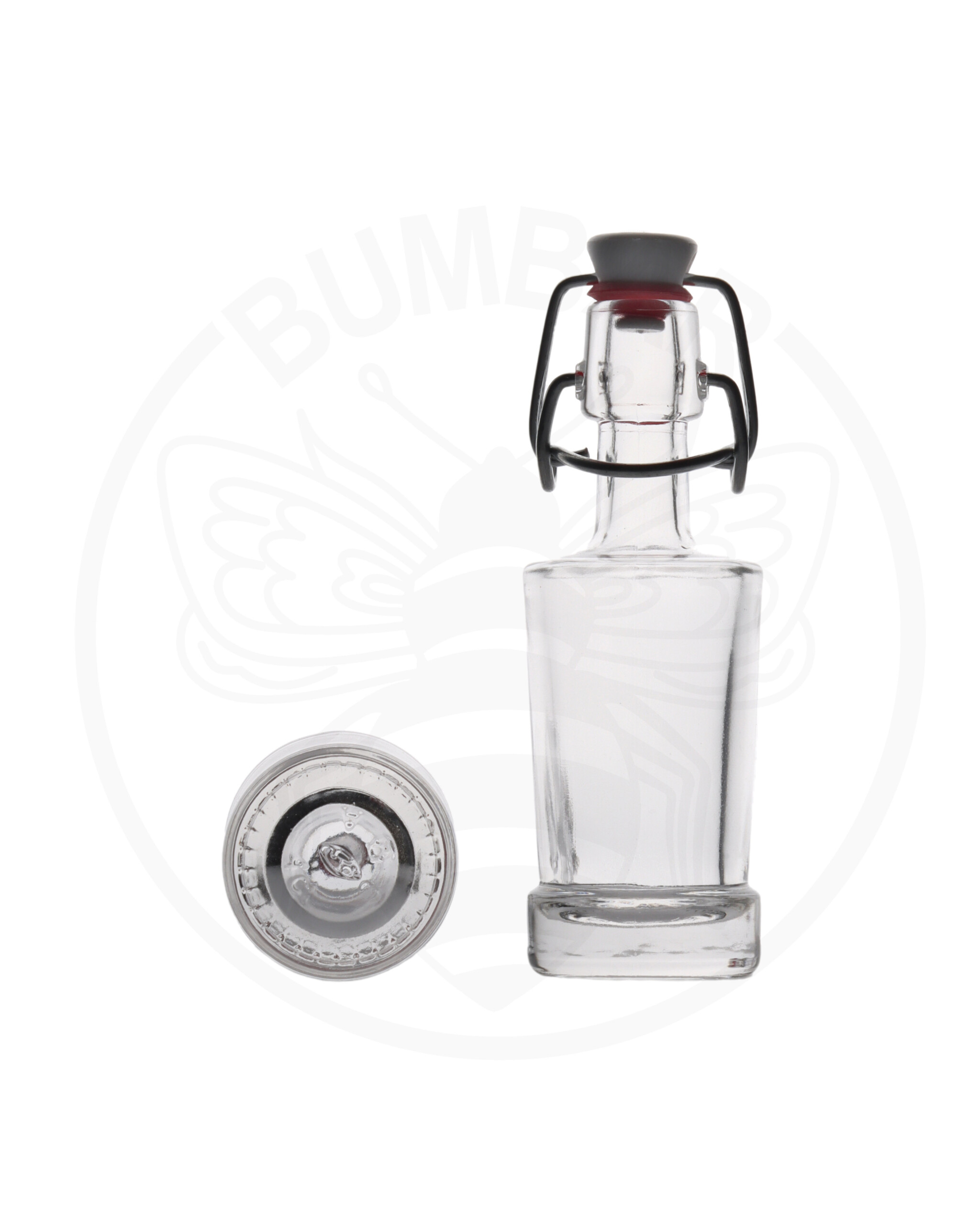 staklena boca King spallata od 40 ml prozirna s mehaničkim zatvaračem