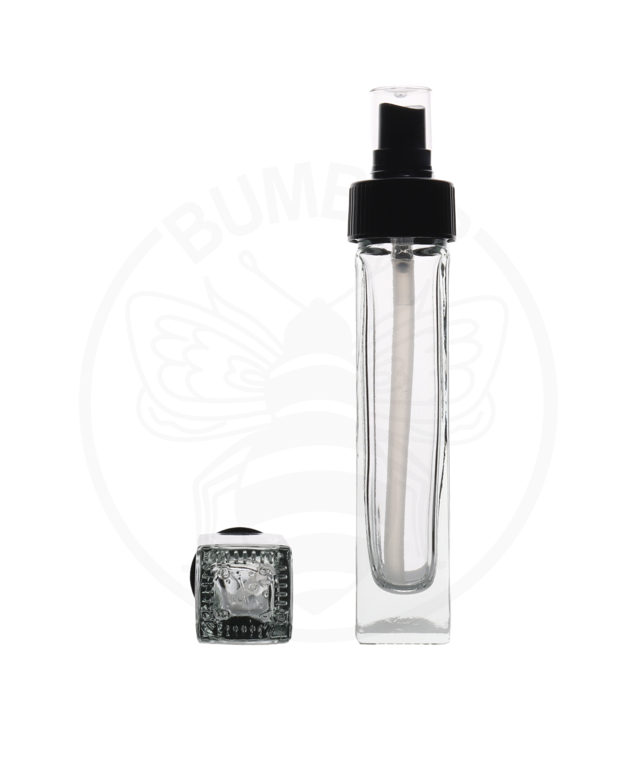 staklena boca Epruveta carre quadra od 50 ml prozirna s pumpicom