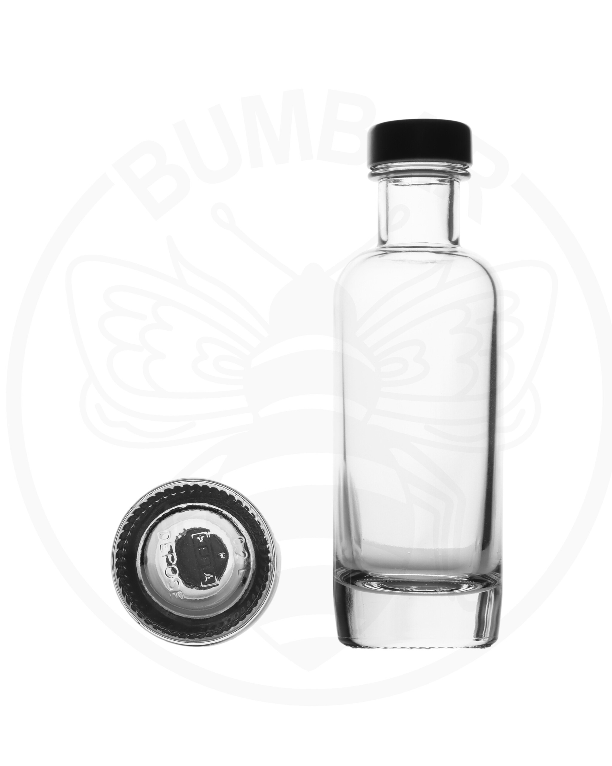 staklena boca Krug od 200 ml prozirna sa zatvaračem