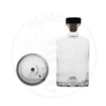 staklena boca Apotheker round od 500 ml prozirna sa čepom