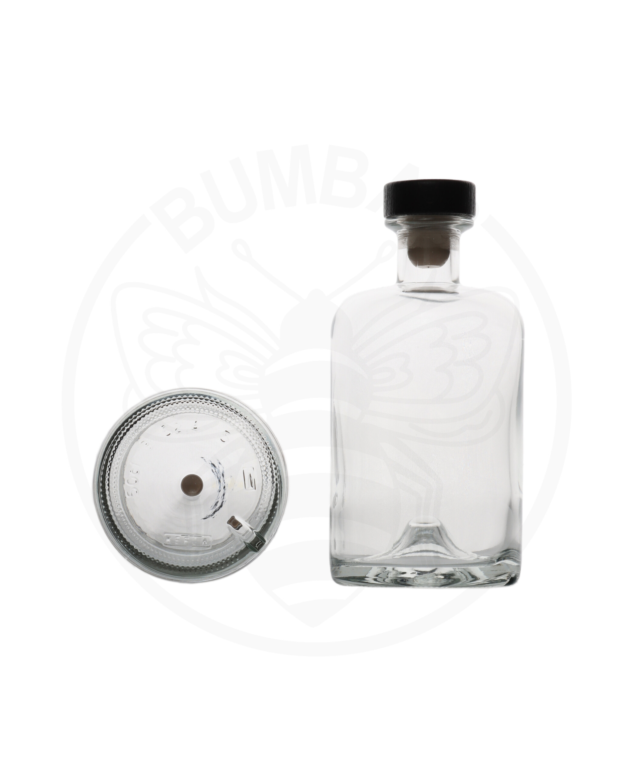 staklena boca Apotheker round od 500 ml prozirna sa čepom
