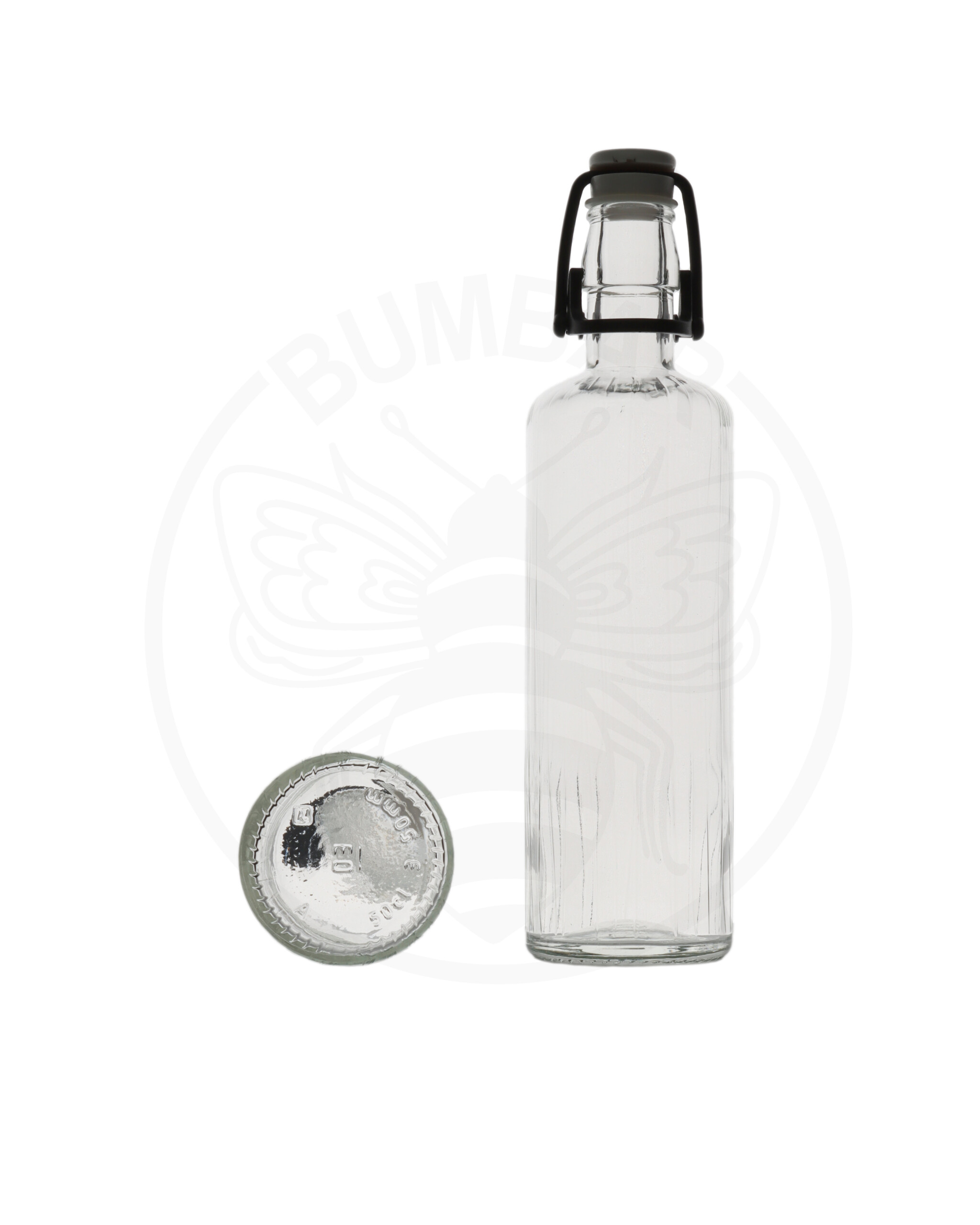 staklena boca Rigata od 500 ml prozirna s mehaničkim zatvaračem