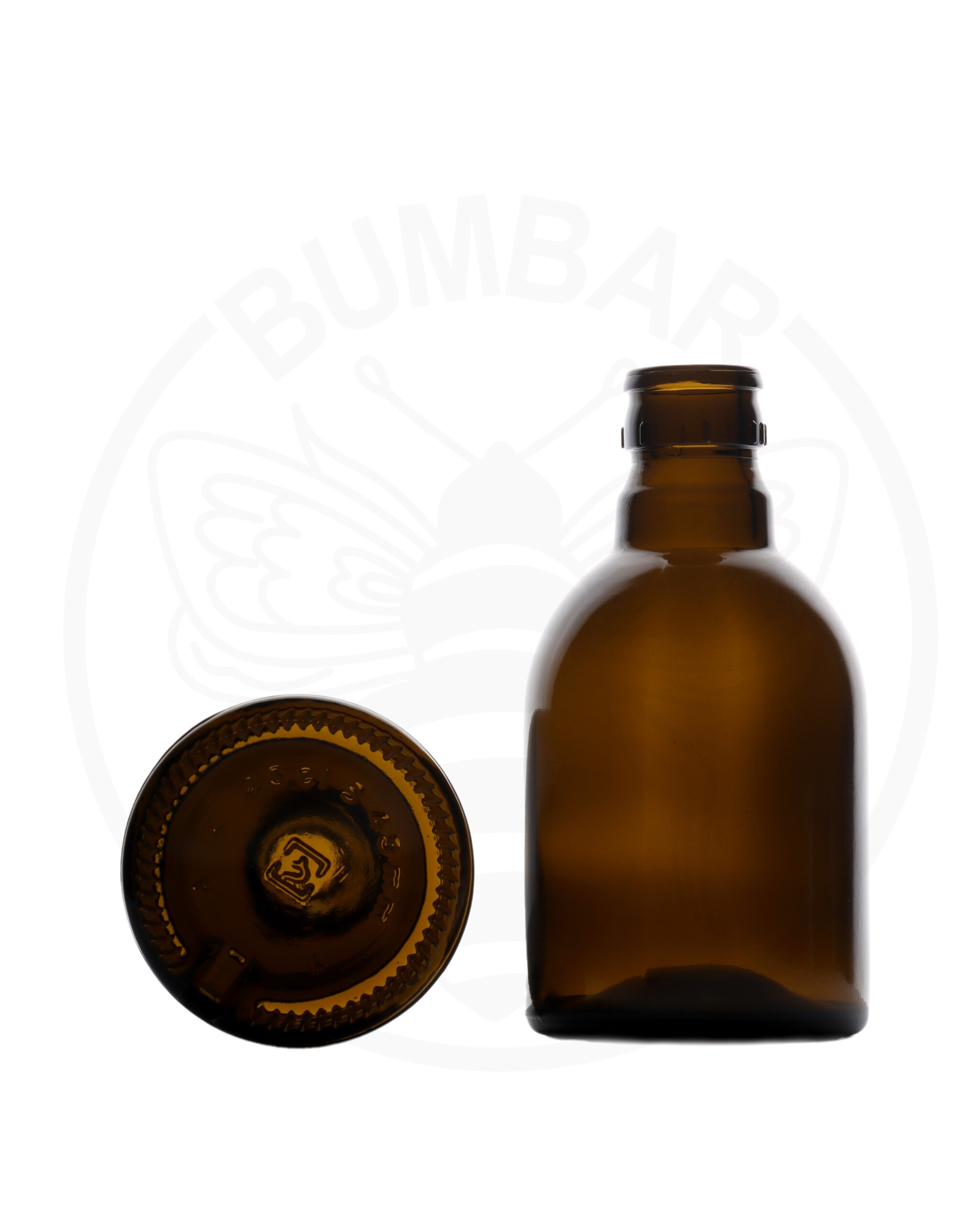 staklena boca Kolio na navoj TOP od 250 ml tamna