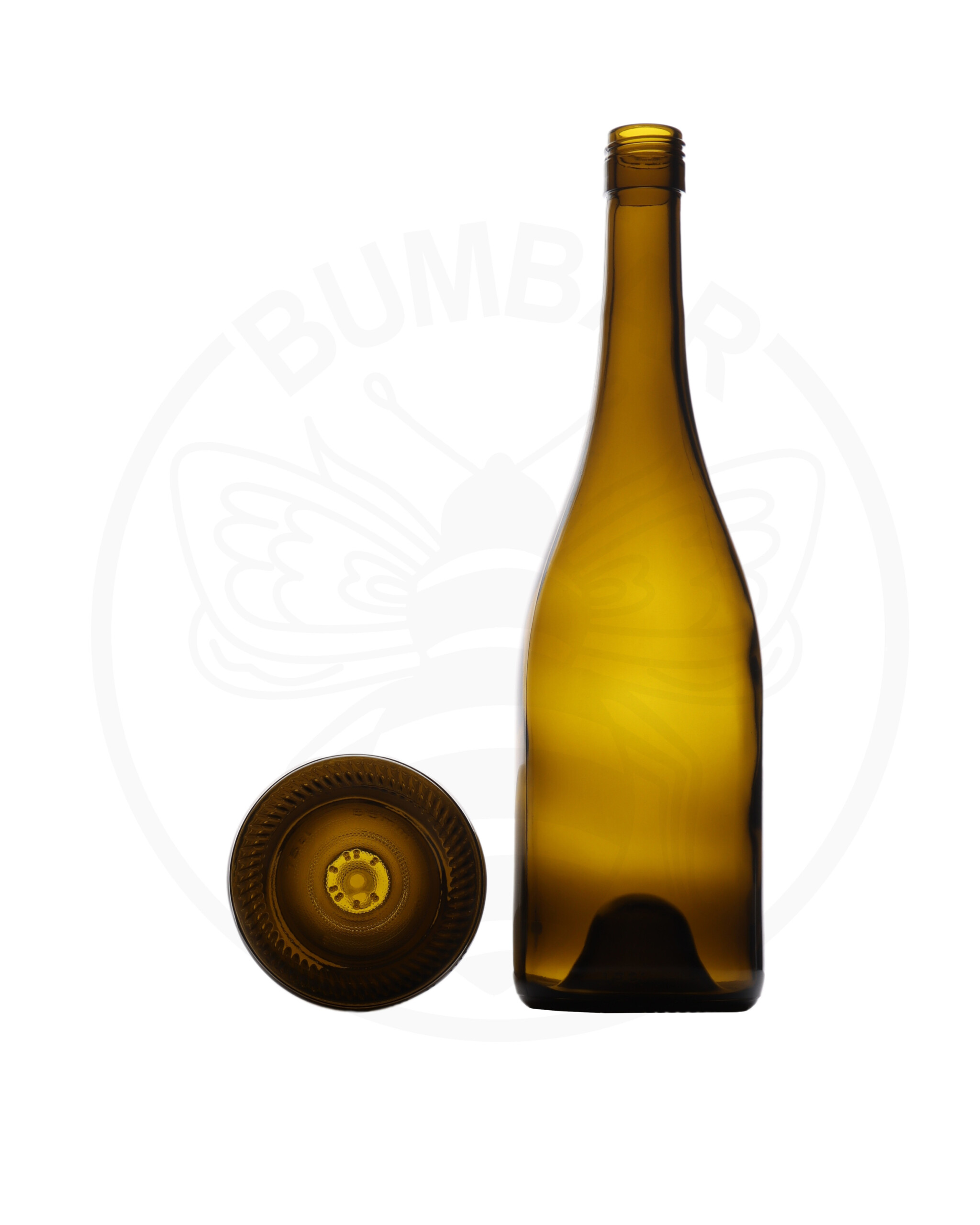 staklena boca Borgognota na navoj BVS od 750 ml tamna