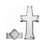 staklena boca u obliku križa od 200 ml prozirna