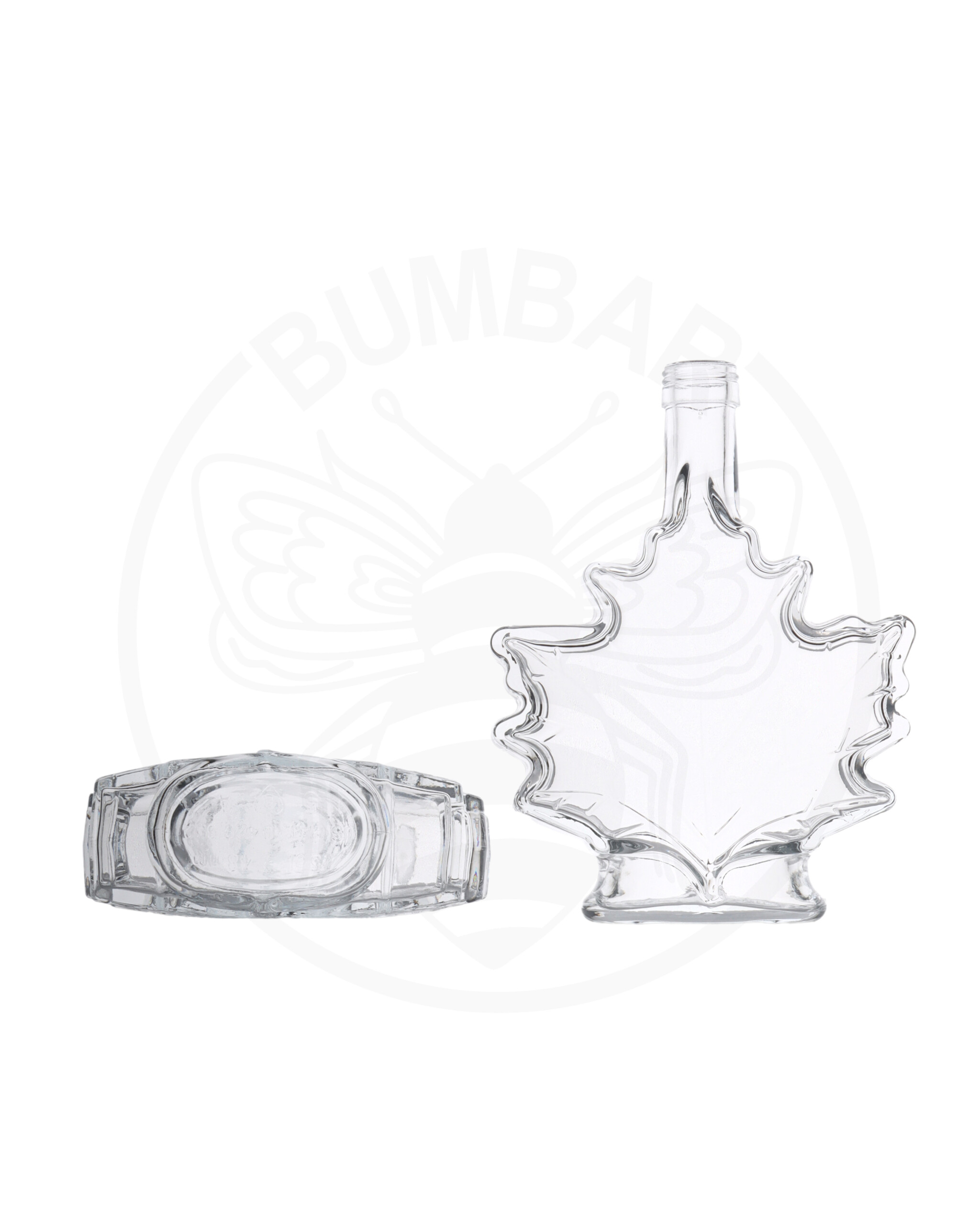 staklena boca List oblika lista od 250 ml prozirna