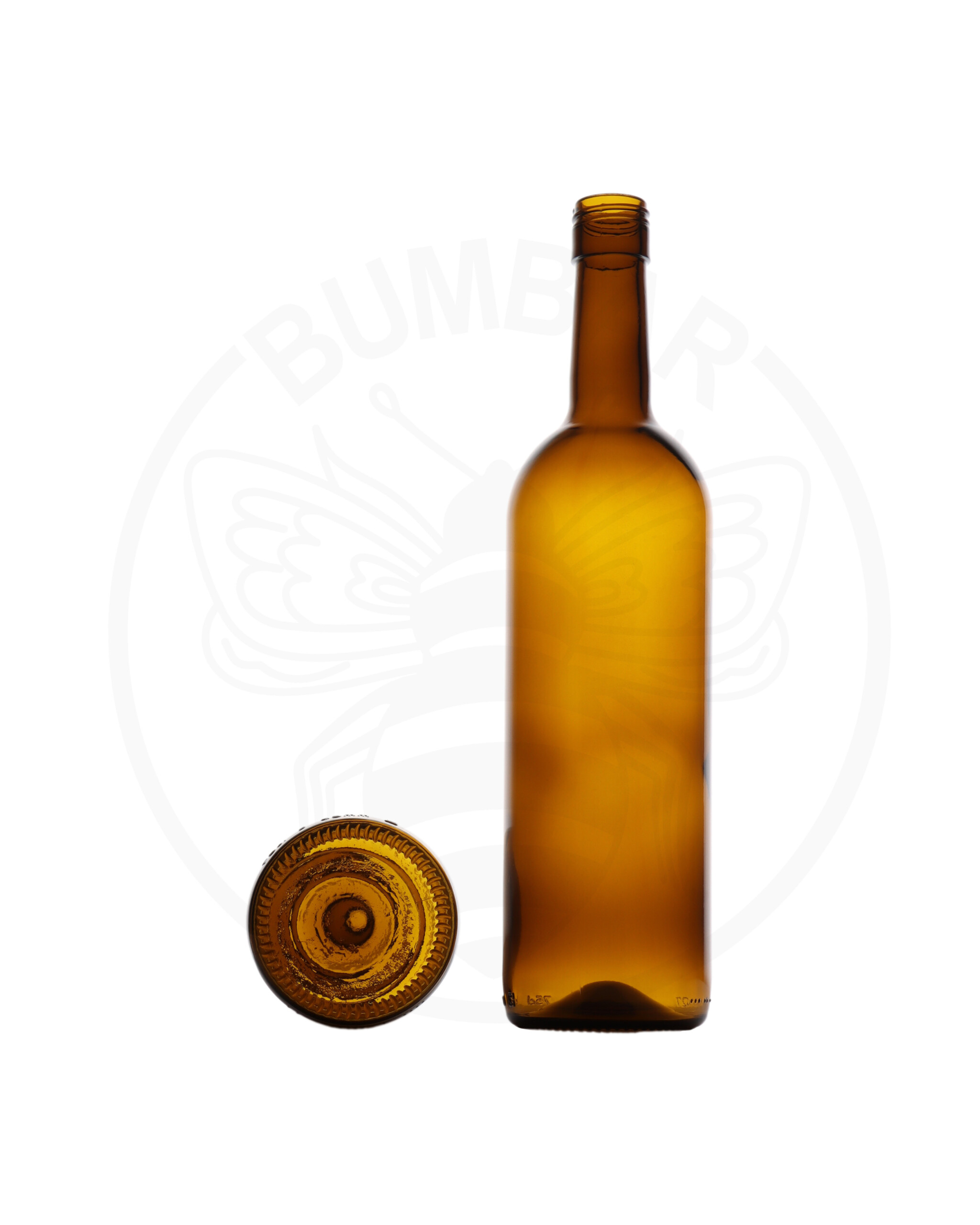 staklena boca Bord. Standard na navoj BVS od 750 ml tamna