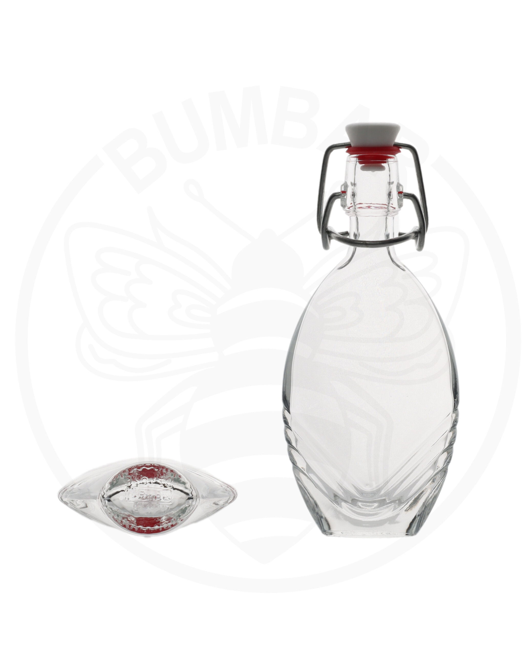 staklena boca Florence od 40 ml prozirna s mehaničkim zatvaračem