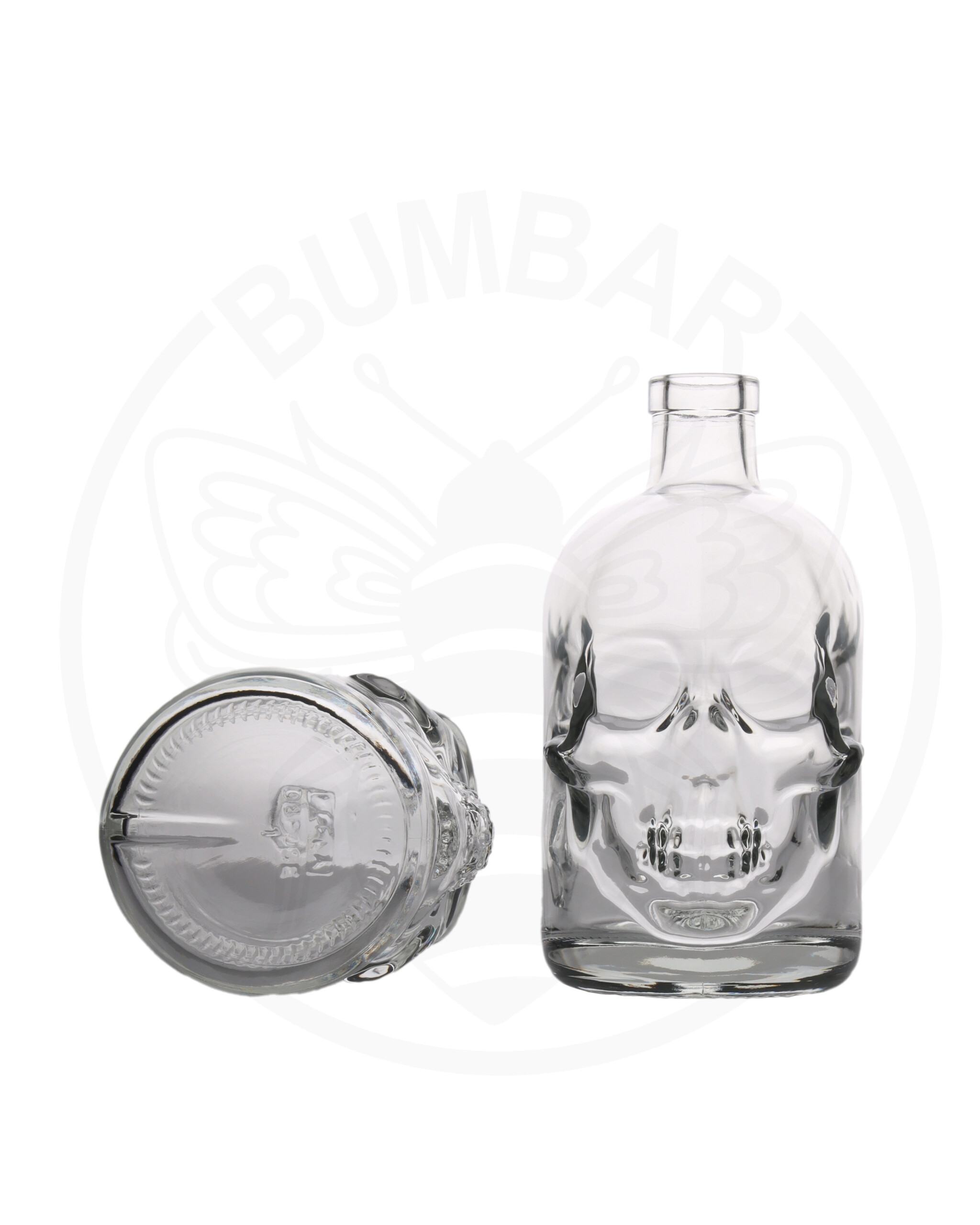 staklena boca Lubanja u obliku lubanje od 500 ml prozirna