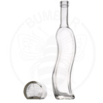 staklena boca Bordeaux val oblika vala od 500 ml prozirna