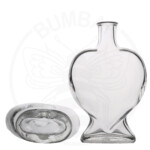 staklena boca Cuore oblika srca od 500 ml prozirna