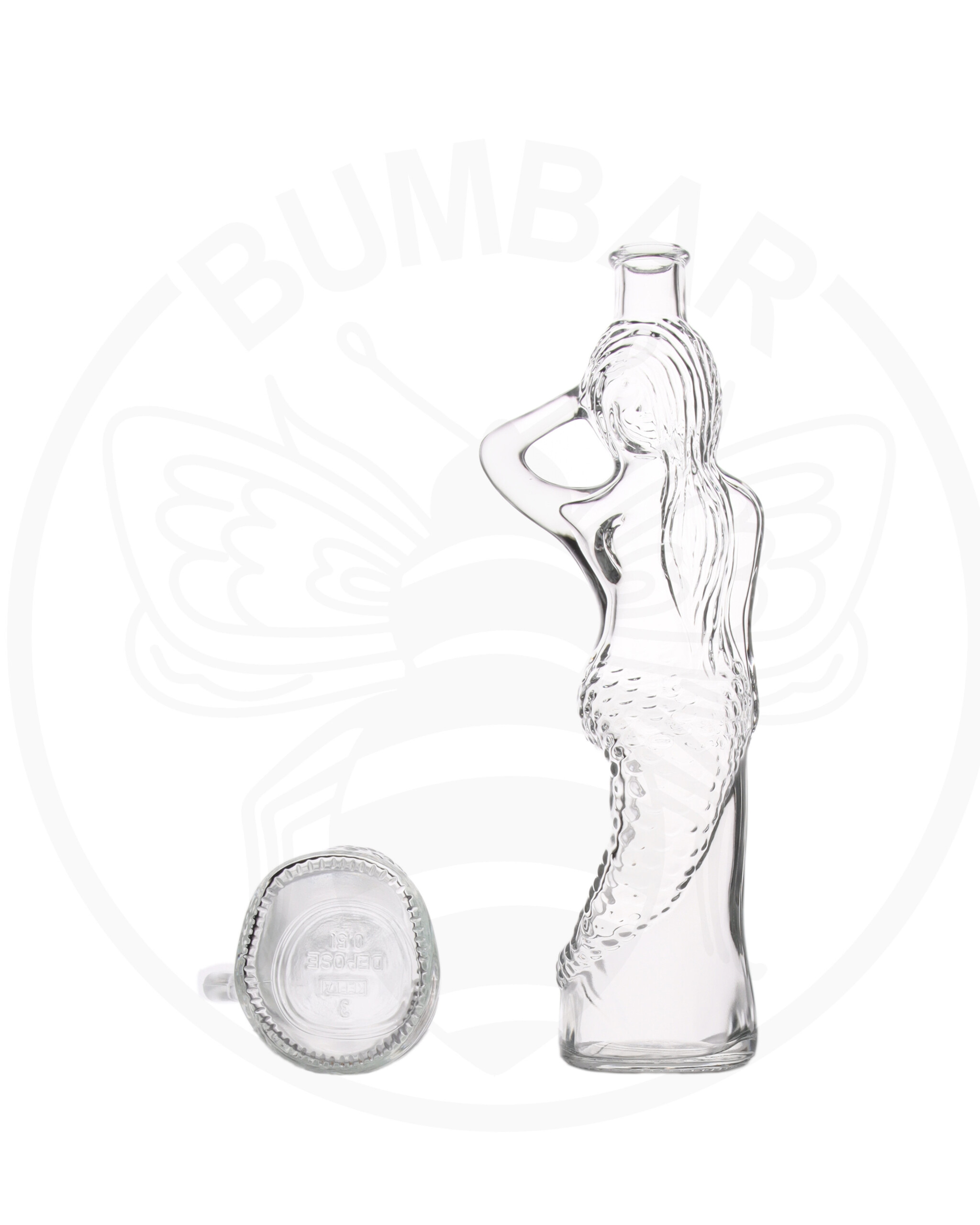 staklena boca Sirena oblika sirene od 500 ml prozirna