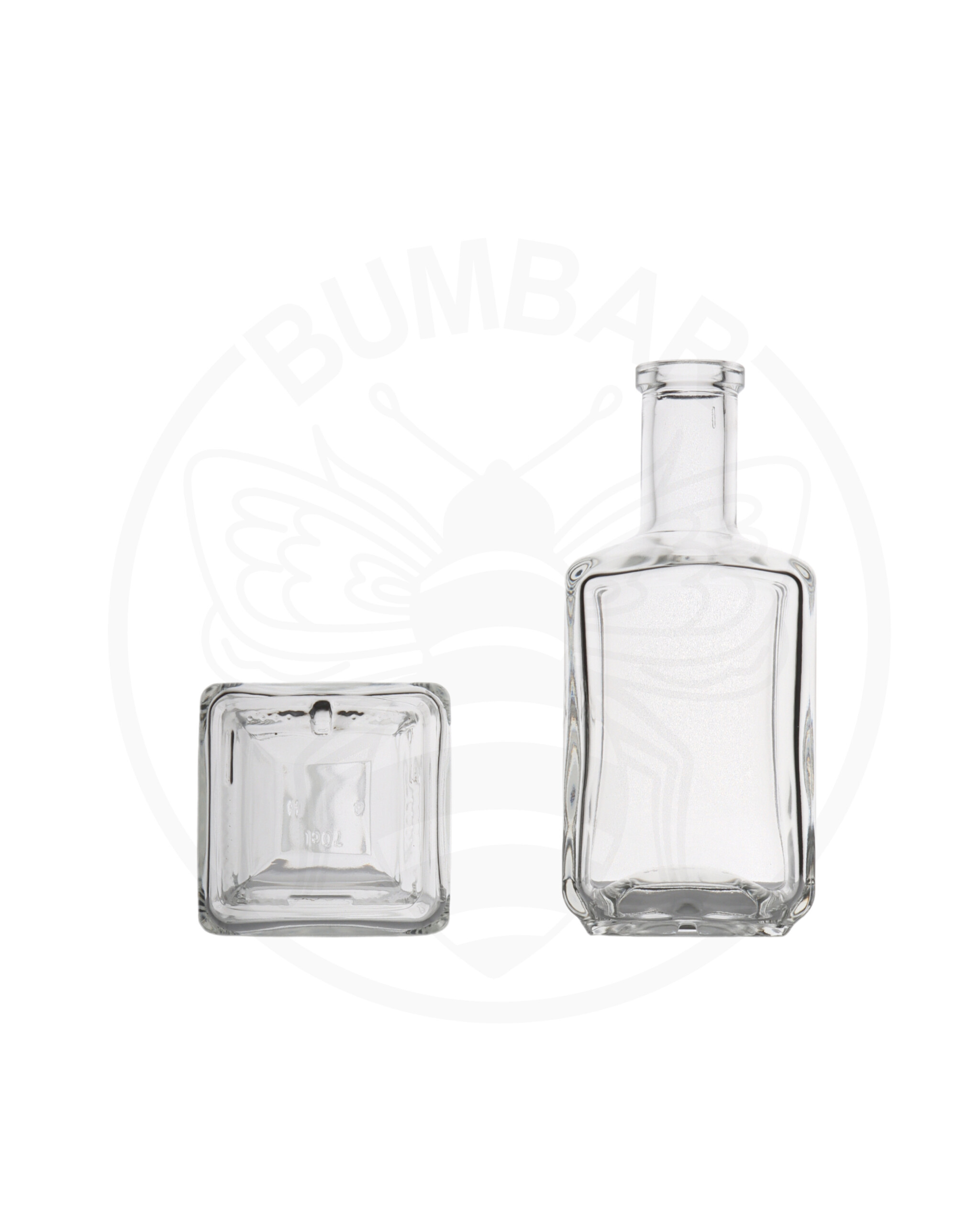 staklena boca Apotheker carre od 500 ml prozirna