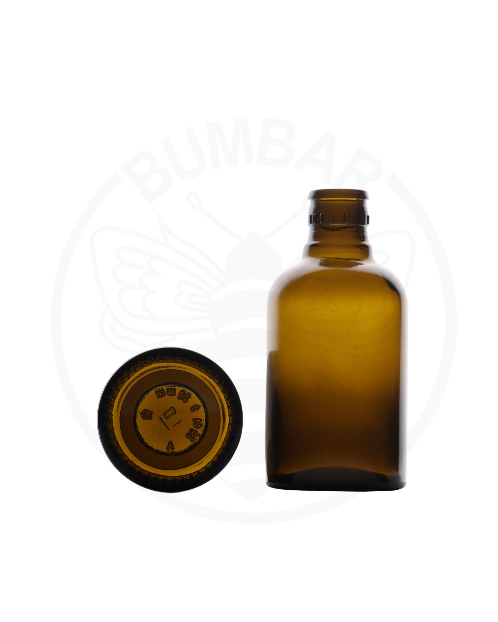 staklena boca Barrique sa navojem TOP od 250 ml tamna