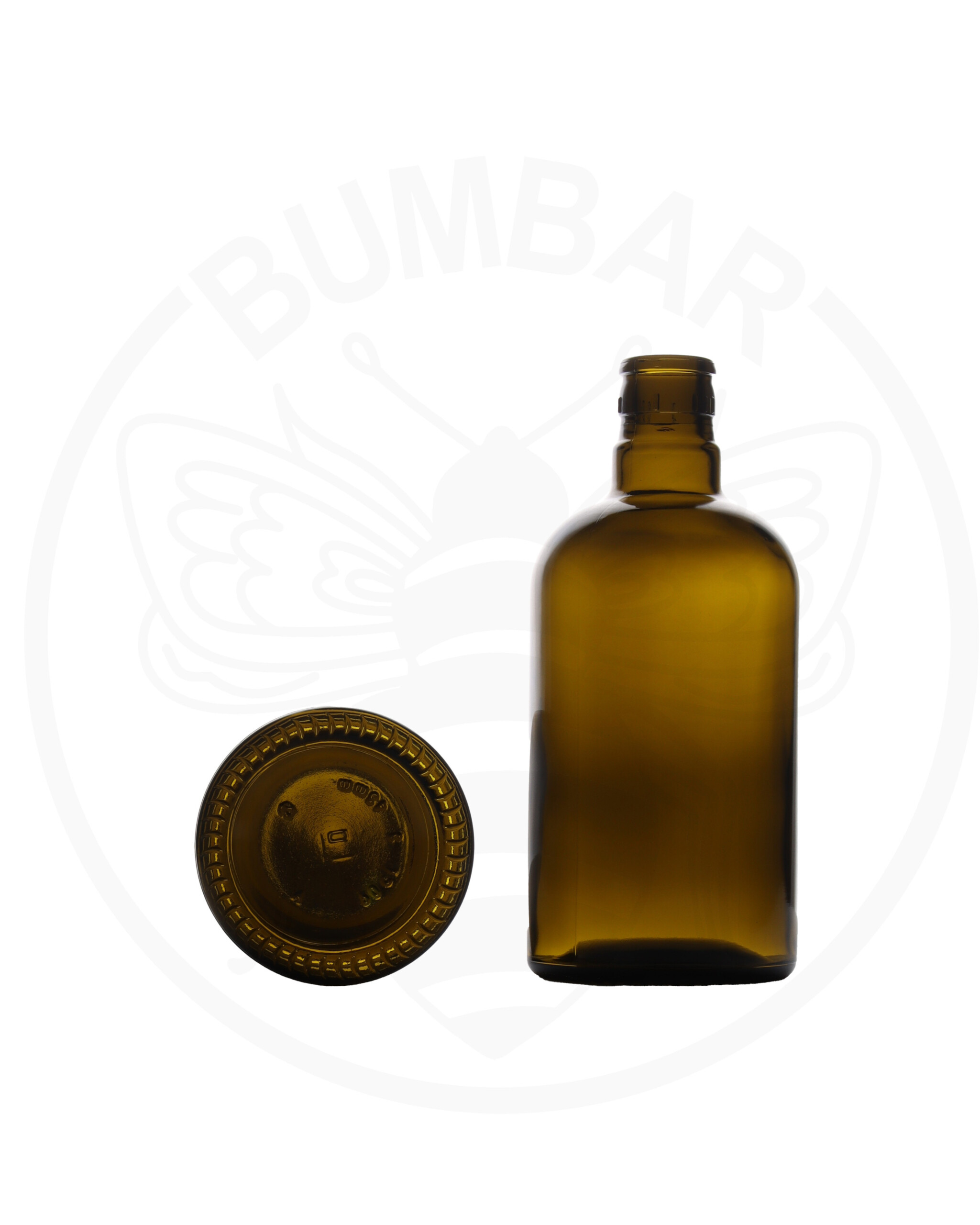 staklena boca Barrique na navoj TOP od 500 ml tamna