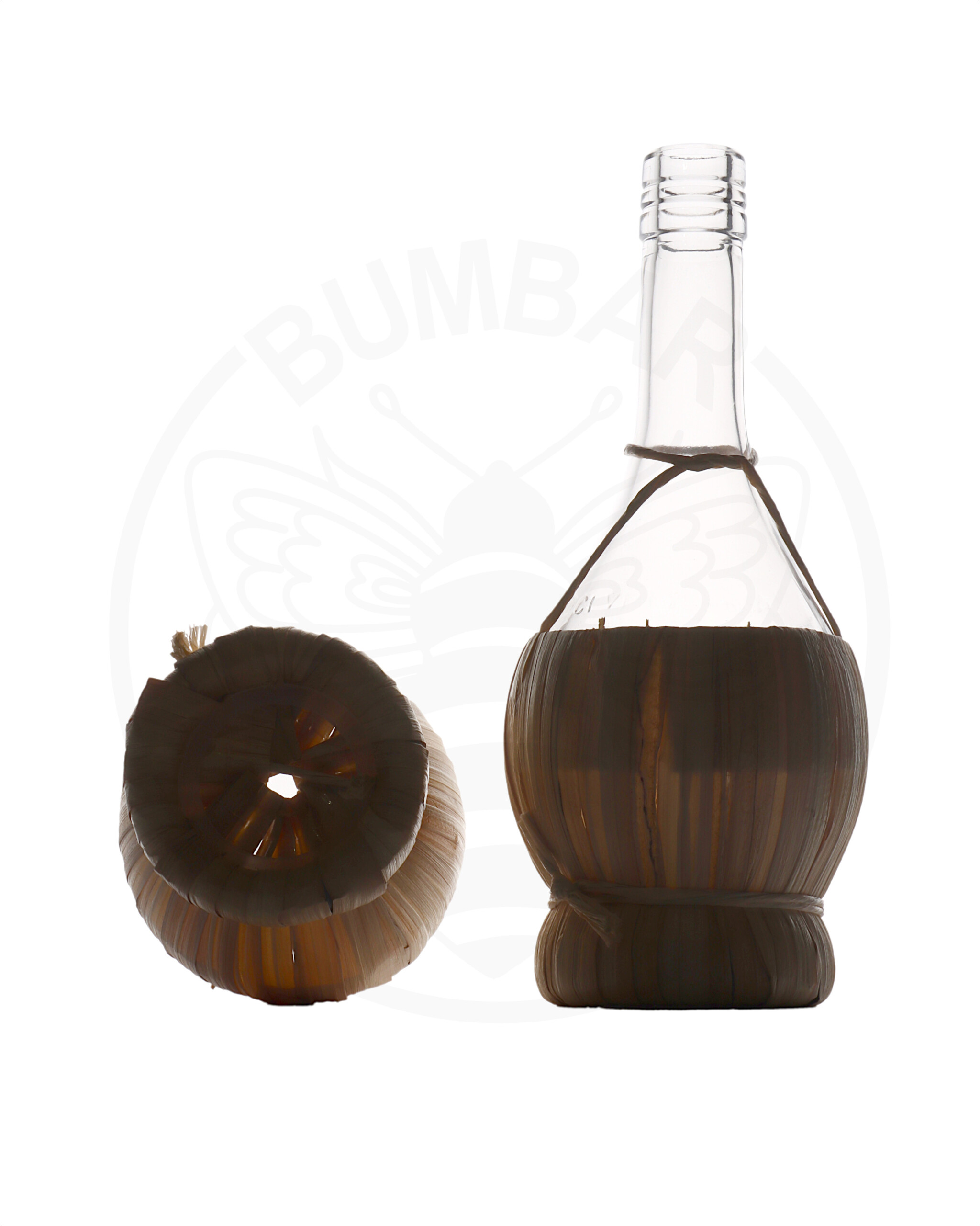 staklena boca Fiasco opletena od 500 ml prozirna