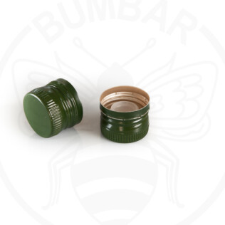 Aluminium closure 31,5x24 green threaded with dispenser