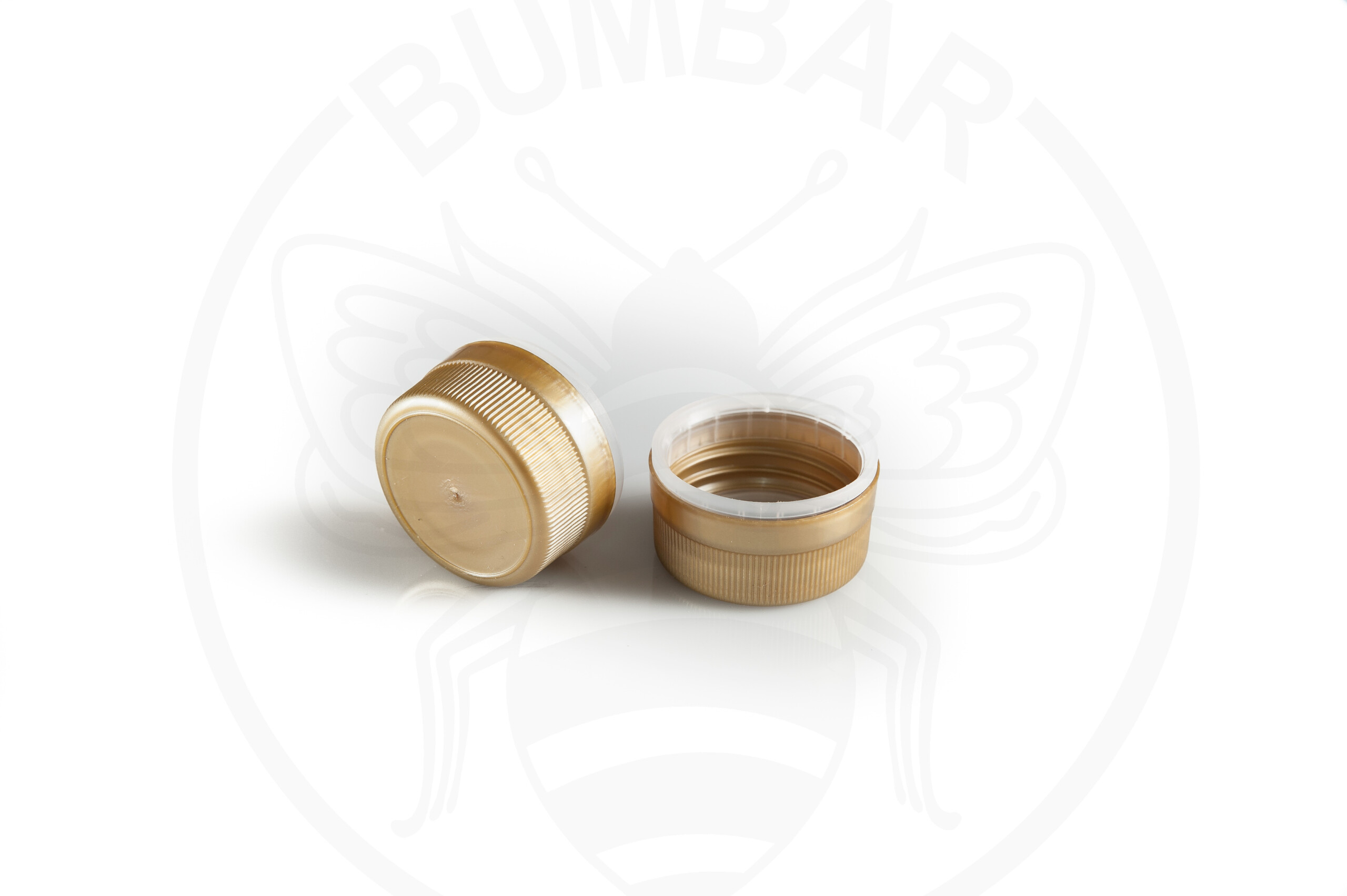 plastični zatvarač 35 mm zlatni