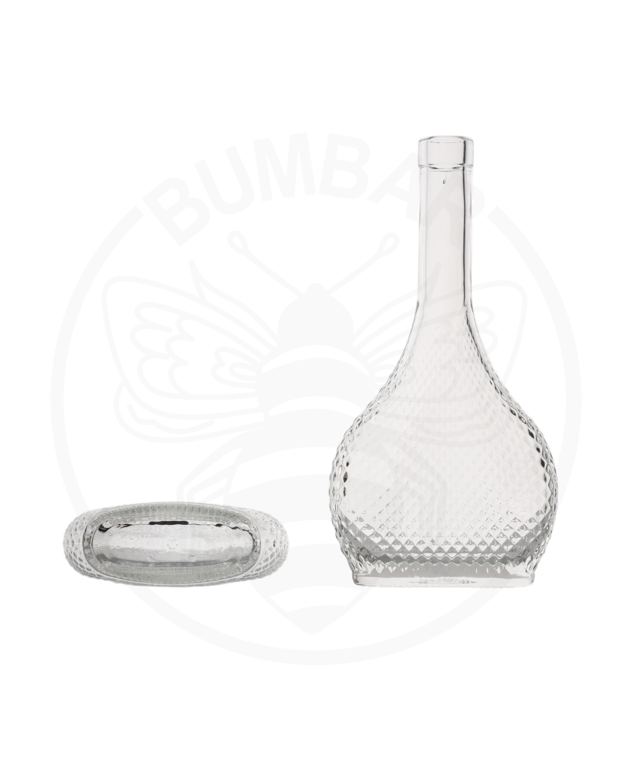 staklena boca Eva diamantata od 200 ml prozirna