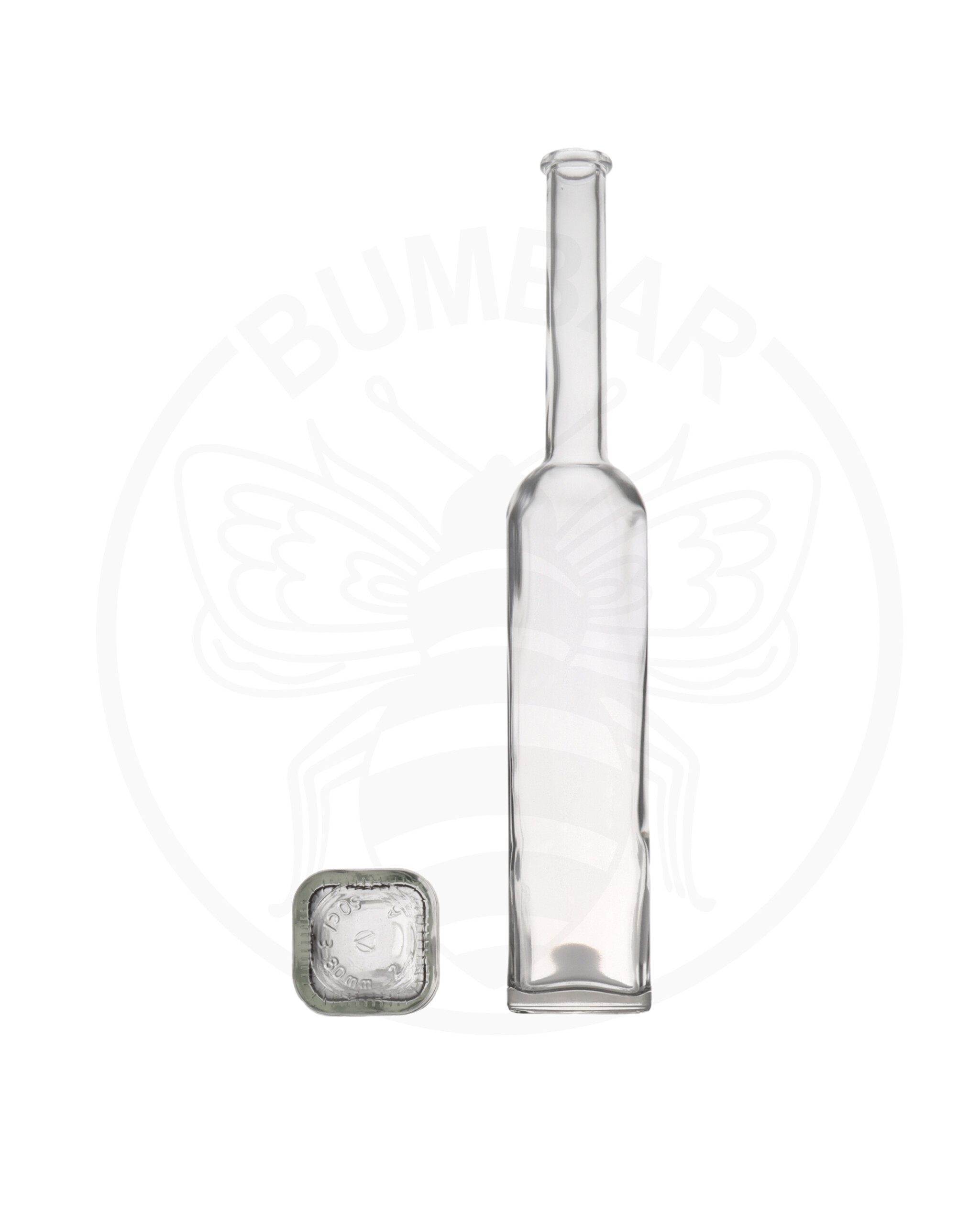 staklena boca Silver quadra od 500 ml prozirna