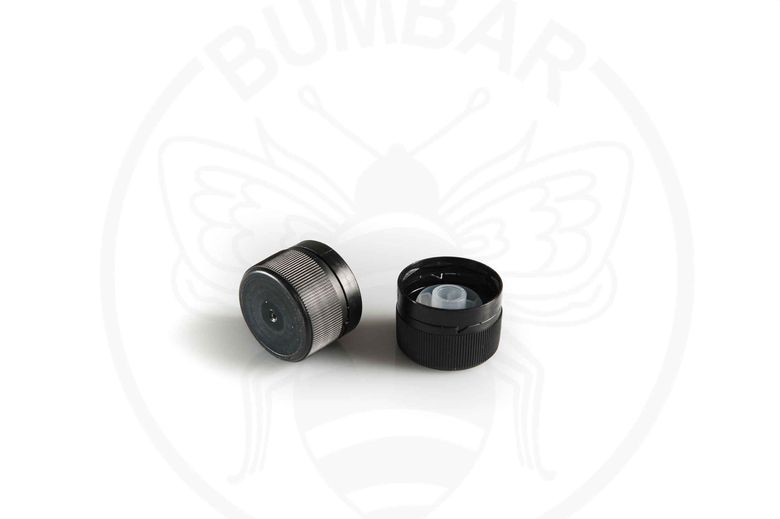 plastični čep 28 mm crni s dozatorom