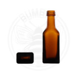 staklena boca oblika pljoske od 20 ml tamna