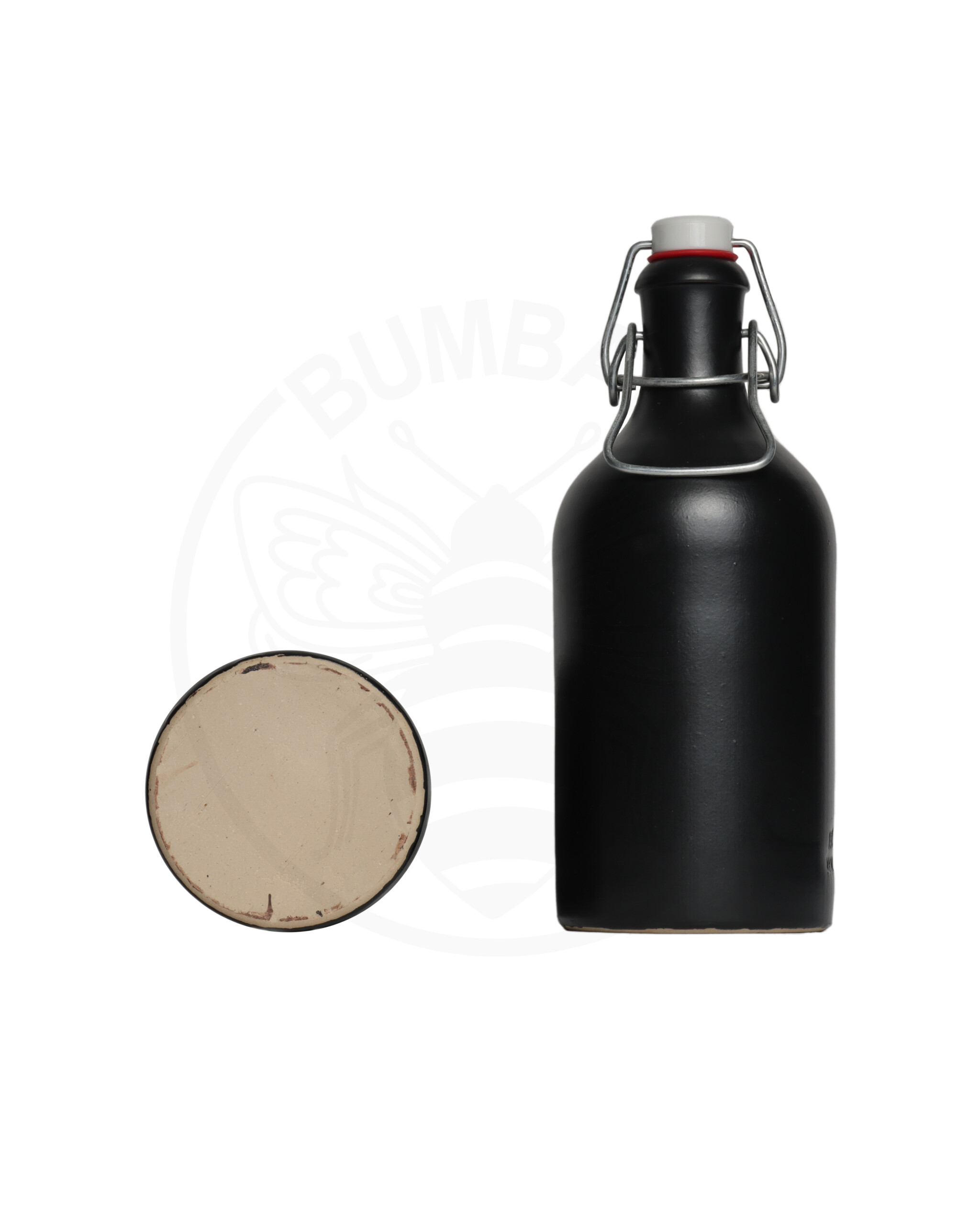 keramička boca combi crna mat od 500 ml s mehaničkim zatvaračem