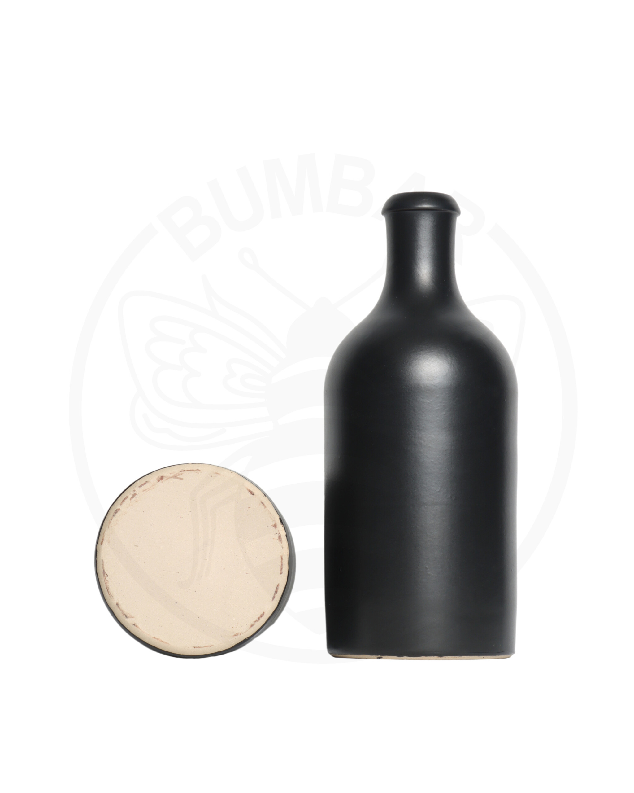 keramička boca Wine od 500 ml glazirana crna